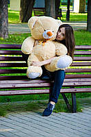 М'яка  іграшка плюшевий ведмедик, Плюшевий ведмідь Томии 100 см Бежевий, фото 2