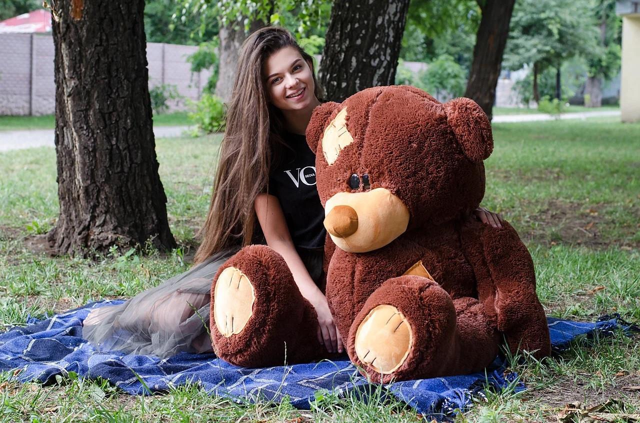М'яка іграшка подарунок на 8 березня плюшевий ведмедик Потап 180 см Шоколадний