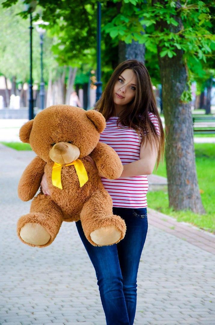 М'яка іграшка подарунок на 8 березня плюшевий ведмедик плюшевий мішка Бойд 70 см Коричневий