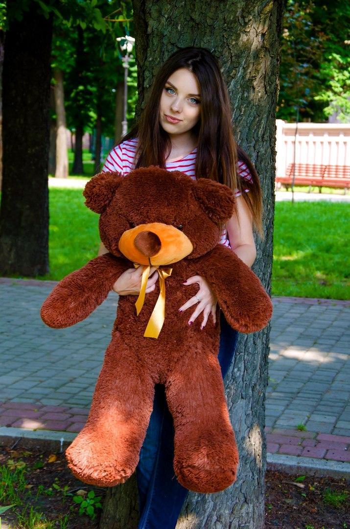 М'яка іграшка подарунок на 8 березня плюшевий ведмедик плюшевий мішка Рафаель 100 см Шоколадний