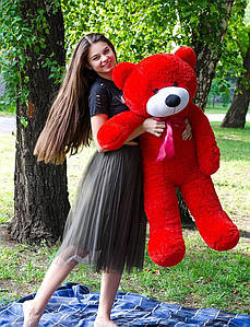 М'яка іграшка подарунок на 8 березня плюшевий ведмедик Рафаель 120 см Червоний