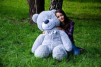 М'яка  іграшка подарунок на 8 березня плюшевий ведмедик Рафаель 140 см Сірий, фото 4