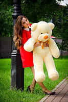 М'яка іграшка подарунок на 8 березня плюшевий ведмедик Рафаель 120 см Персиковий, фото 3