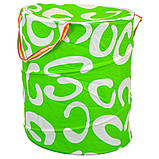 Кошик для іграшок M 1302, діаметр 45 см, висота 48 см, кришка-блискавка, ручки, мікс різновидів, фото 5