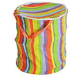 Кошик для іграшок M 1302, діаметр 45 см, висота 48 см, кришка-блискавка, ручки, мікс різновидів, фото 9