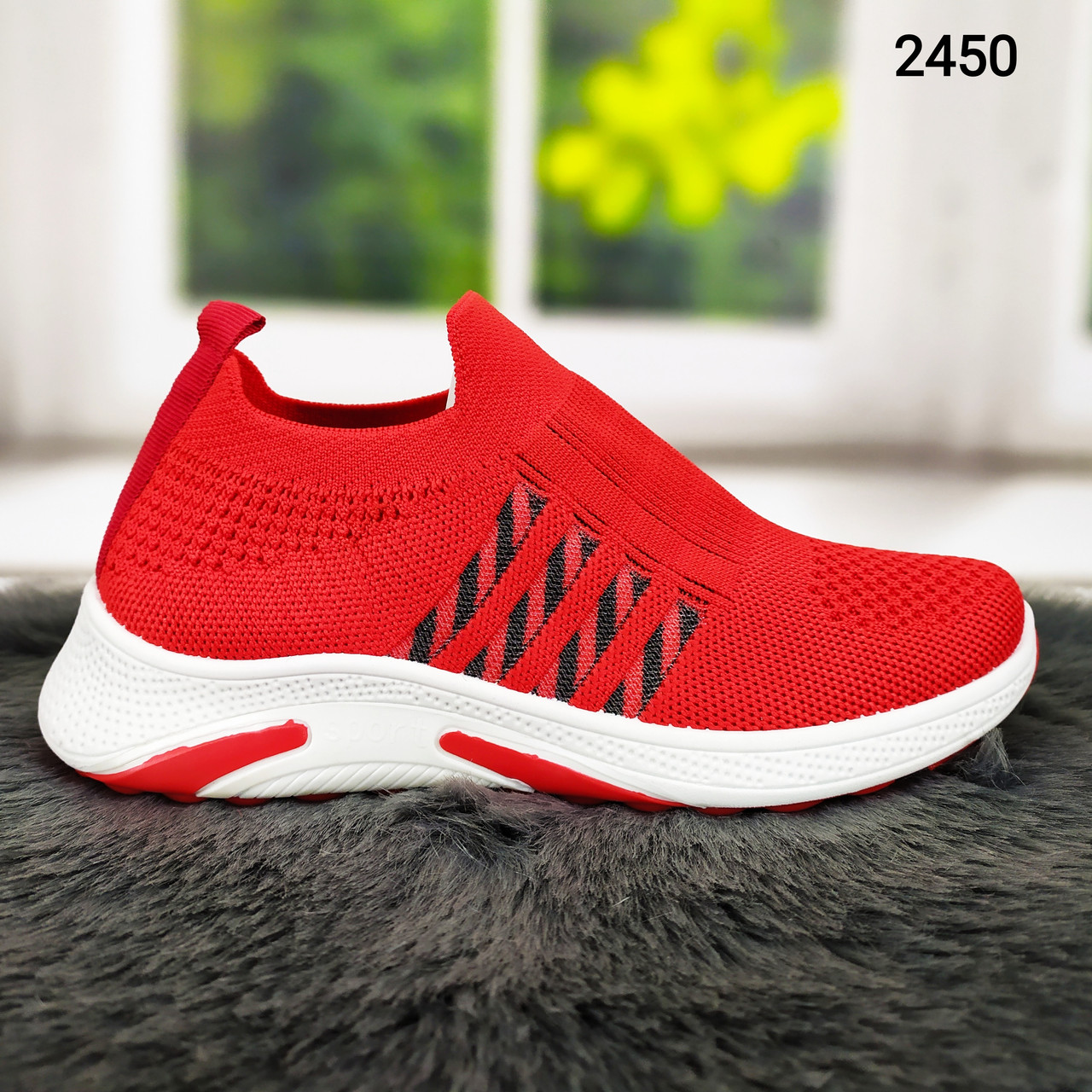 Жіночі червоні текстильні кросівки Patida, фото 1