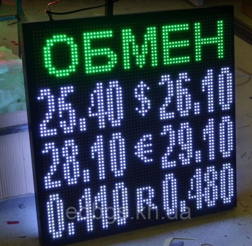 Табло валют (680х680 мм, монохром)