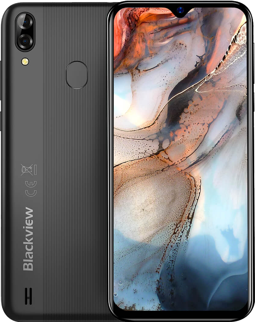 Blackview A60 Plus 4/64Gb, Android 10, 4G, Подвійна камера 8 Мп, Face ID, 4080 mAh, Безрамковий дисплей 6.1", фото 1