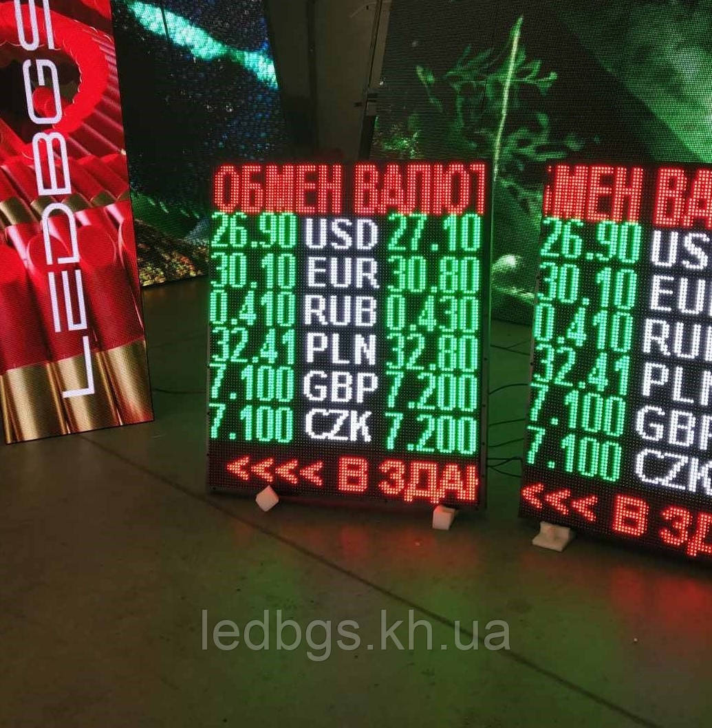 Щит валют (1000х1160 мм, 5 валют)