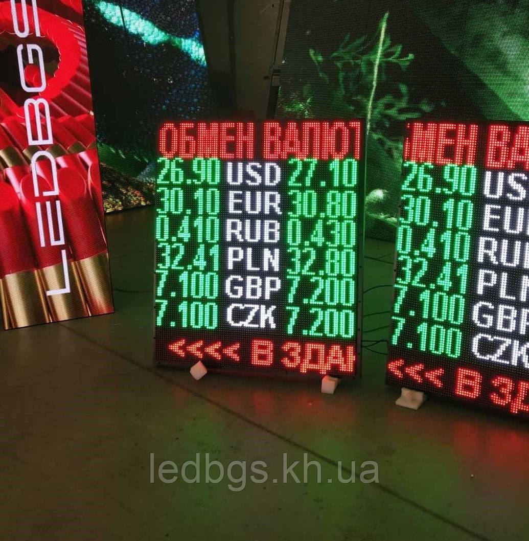 Щит валют (1000х1160 мм, 5 валют)