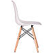 Білий пластиковий стілець для кухні Aster RL Wood для сучасної квартири, кафе, шкільною їдальні Eames AMF, фото 3
