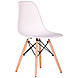 Білий пластиковий стілець для кухні Aster RL Wood для сучасної квартири, кафе, шкільною їдальні Eames AMF, фото 2