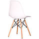 Білий пластиковий стілець для кухні Aster RL Wood для сучасної квартири, кафе, шкільною їдальні Eames AMF, фото 5