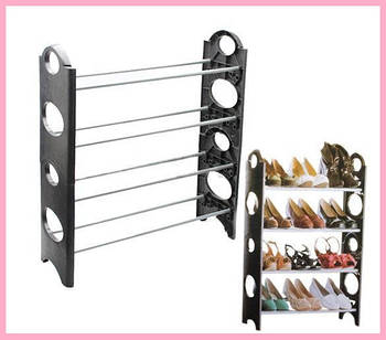 Полиця для взуття на 16 пар взуття Shoe Rack WM-66. Полиця для взуття складана на 4 полиці