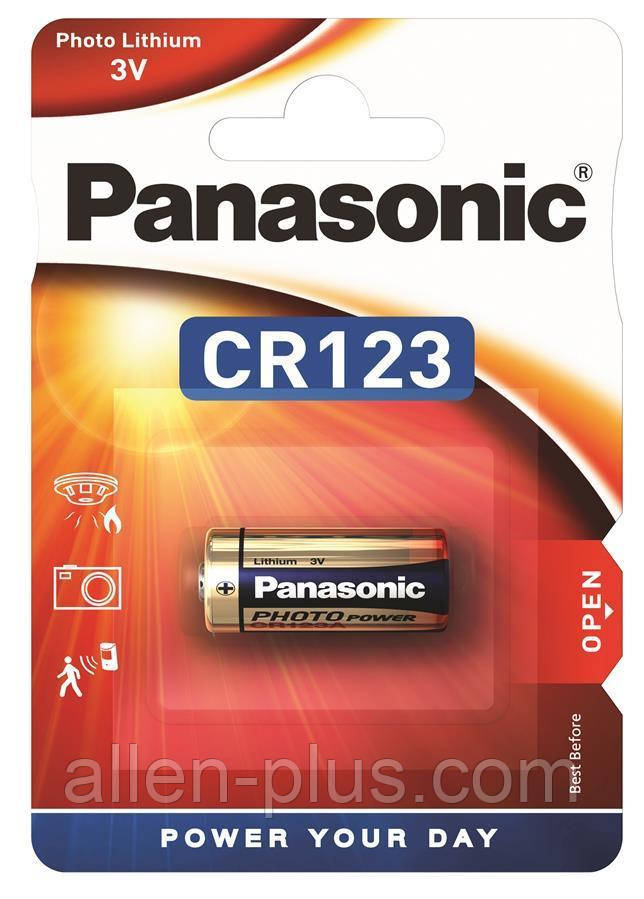 Батарейка літієва Panasonic CR123A LITHIUM 3V 1 pc blister card