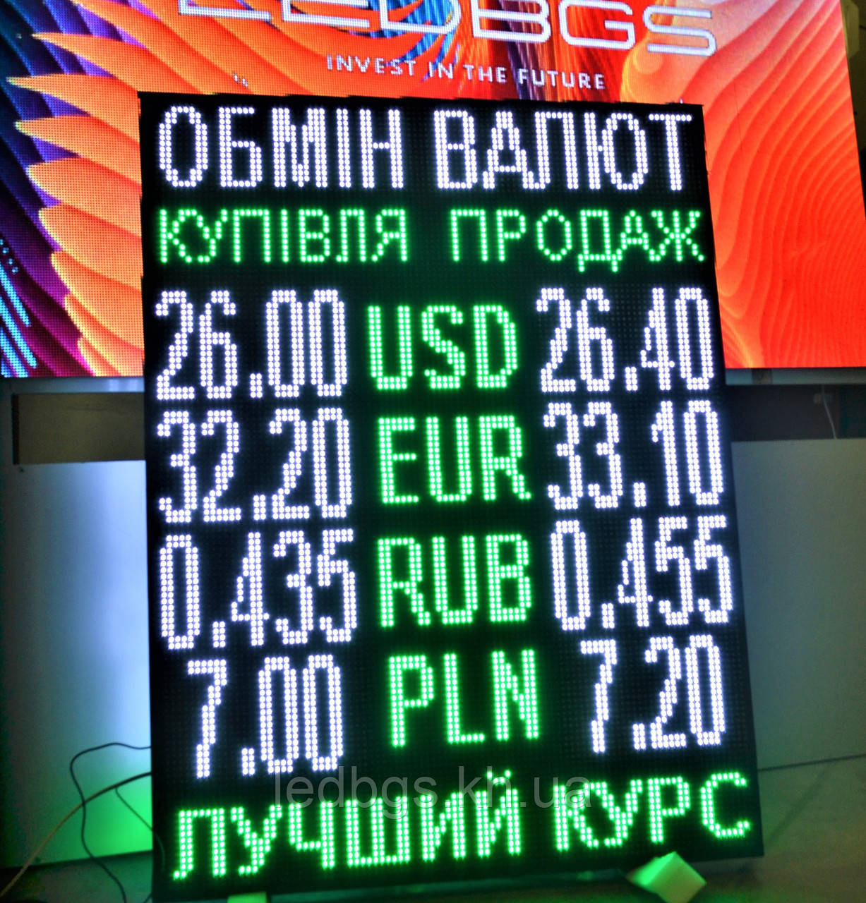 Тасто валют (1000х1440 мм, 4 валюти)