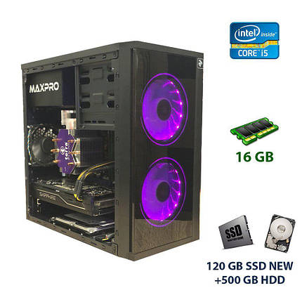 Terra 2E Basis RD858 Tower / Intel Core i5-3570 (4 ядра по 3.4 - 3.8 GHz) / 16 GB DDR3 / 120 GB SSD NEW+500 GB, фото 1
