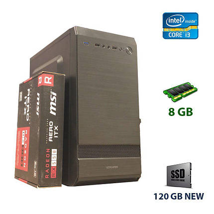1stPlayer M3 Tower / Intel Core i3-4140 (2 (4) ядра по 3.4 GHz) / 8 GB DDR3 / 120 GB SSD NEW / AMD Radeon RX, фото 1