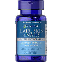 Витамины и минералы Puritan's Pride Hair Skin and Nails One Per Day Formula, 30 капсул