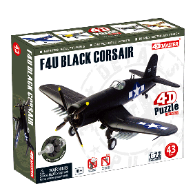 Об'ємний пазл Літак F4U Black Corsair в масштабі 1/72. 4D Master 26906