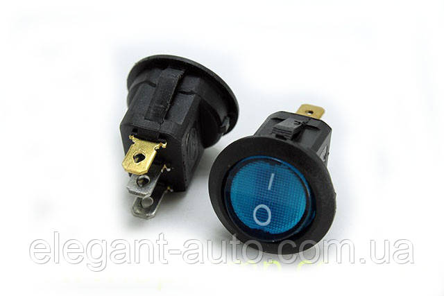 Клавіша №118 синя кругла On\Off 12V