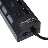 USB HUB 7 портів із вимикачами, USB 2.0, фото 3