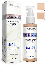 Тональний крем Enough 3in1 Collagen Whitening Moisture Foundation SPF 15, 100 мл.