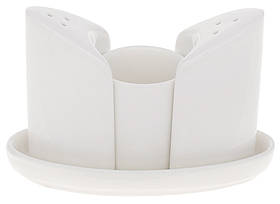 Набір для спецій Blanc: сільничка, перечниця, підставка для зубочисток