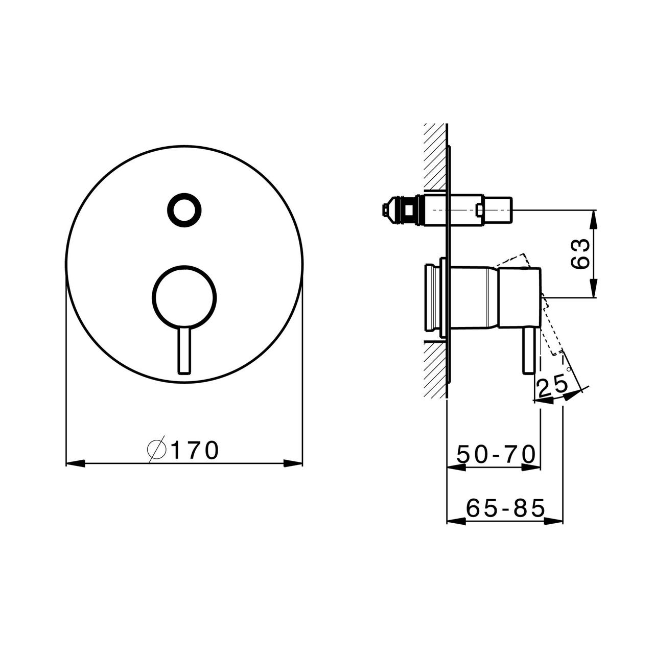 Змішувач для ванни DEVIT ART 1502X140B - фото 3 - id-p1350023534