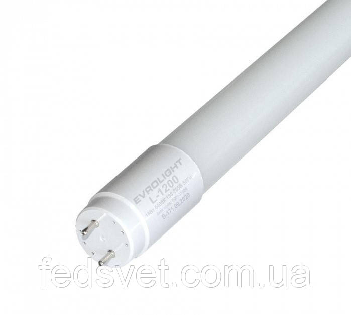 Лампа EVROLIGHT L-1200 1400лм 6400к 18вт G13 T8 трубчаста світлодіодна LED