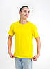 Універсальна однотонна футболка 100% бавовна!  (жовта) М Л ХЛ 2ХЛ, фото 4
