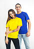 Універсальна однотонна футболка 100% бавовна!  (жовта) М Л ХЛ 2ХЛ, фото 8
