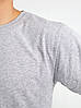 Універсальна однотонна БАЗОВА футболка 100% бавовна! (світло-сірий меланж) М Л ХЛ 2ХЛ, фото 4