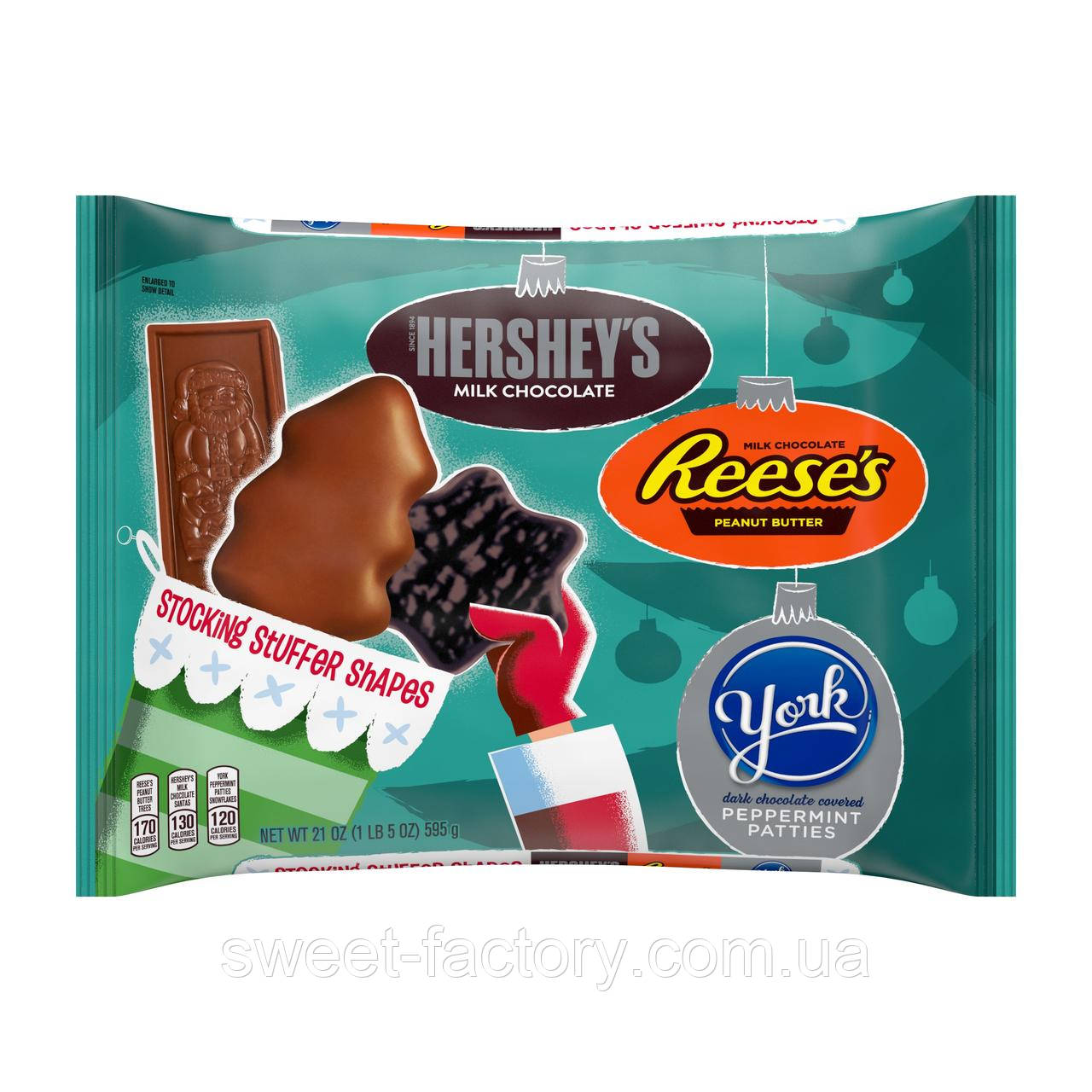 Набір солодощів Hersheys Stocking Stuffer Shapes 595 g