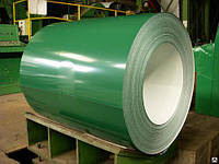 Гладкий лист с полимерным покрытием РАЛ 6005, Тонкий бюджетный металл зеленного цвета 0.2 мм.