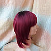 Перука каскад  італійка з термоволокна омбре яркий бургунд EVRO-ТТ1В/900, фото 5