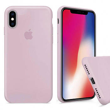 Чохол Silicone FULL case для IPhone X/Xs Pink Sand пудра