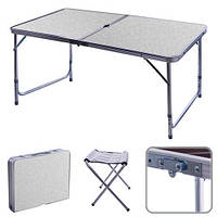 Набір стіл-валіза і 4 стільці 120х60х70 см.