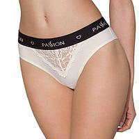 Трусики с широкой резинкой и кружевом Passion PS001 PANTIES ecru, size S 777Shop.com.ua