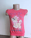 Футболка дитяча для дівчинки Котик 92,,104, фото 2