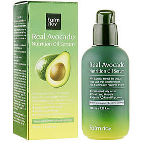 Поживна сироватка для обличчя з олією авокадо Farmstay Real Avocado Nutrition Oil Serum 100 мл