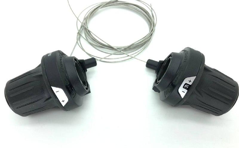 Грипшифти Shimano Tourney SL-RV200-LN 3 скор + SL-RV200-6R 6 шв, правий 2400 мм, лівий 1800 мм, non-index,, фото 1