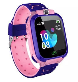 Дитячий смартгодинник з GPS S12 Рожевий (Smart Watch) Розумний годинник