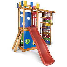 Дитячий ігровий комплекс для вулиці дитячий майданчик для дачі двору дерев'яний з гіркою Babyland-16, фото 3