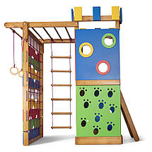 Дитячий ігровий комплекс для вулиці дитячий майданчик для дачі двору дерев'яний з гіркою Babyland-16, фото 3