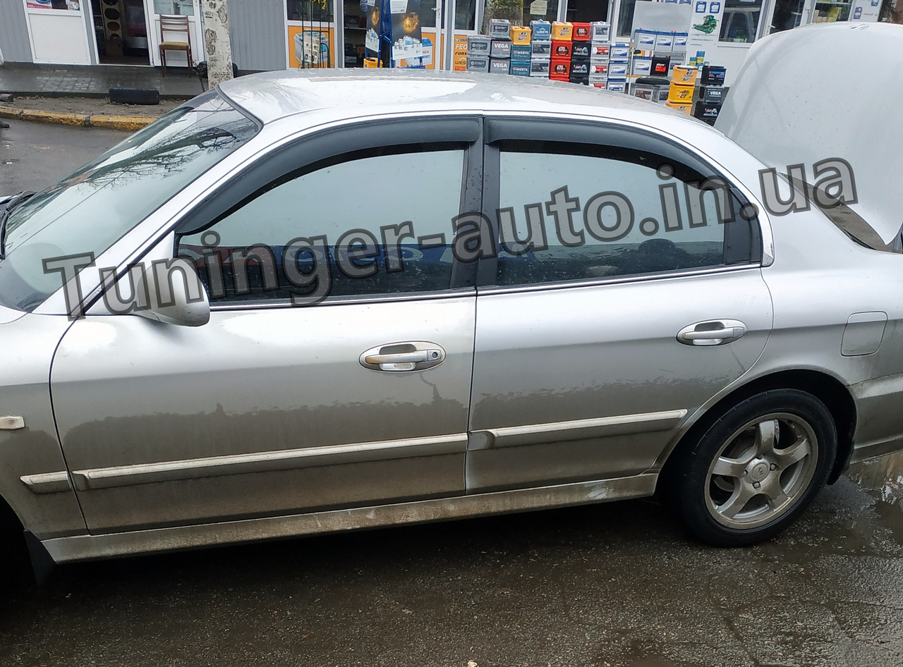 Дефлекторы окон (Ветровики) Hyundai Sonata EF 2000-2005 (Autoclover) - фото 3 - id-p328951284