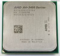 Б/У, Процессор, AMD A4 3400, sFM1, 2 ядра, 2.7 гГц