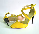 Шкіряні босоніжки ADAMS на високих підборах 9, Шпилька, Натуральна шкіра, фото 4