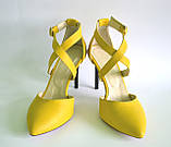 Шкіряні босоніжки ADAMS на високих підборах 9, Шпилька, Натуральна шкіра, фото 3