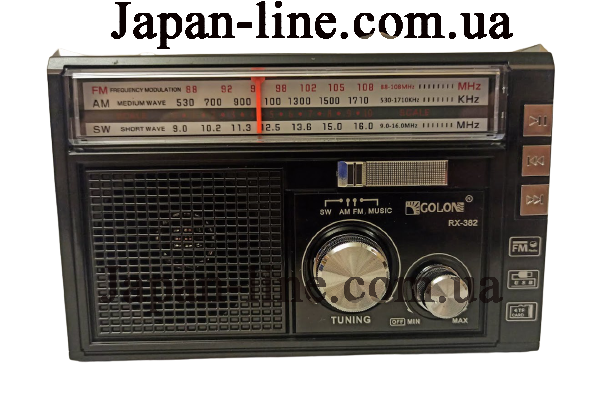 Радіоприймач Golon RX-382BT (USB + SD)